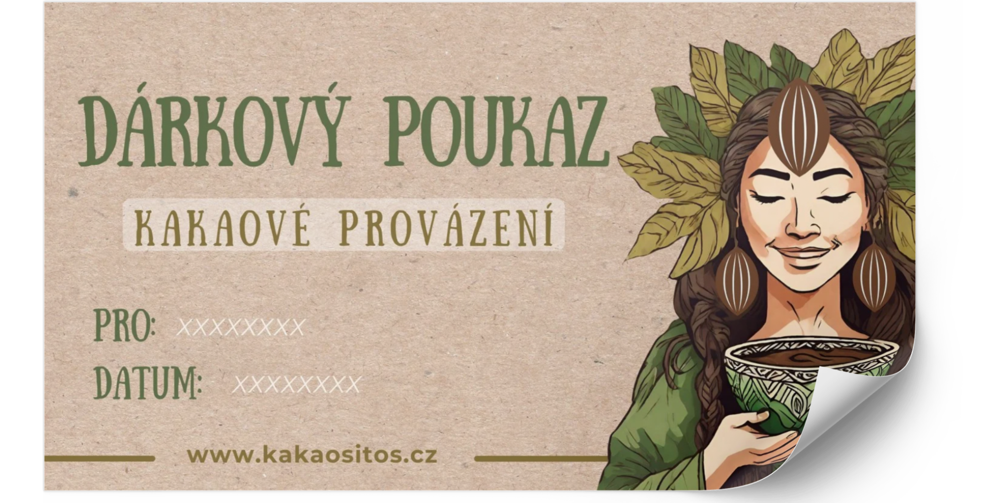 Daárkový poukaz kakaové provázení Kakaositos